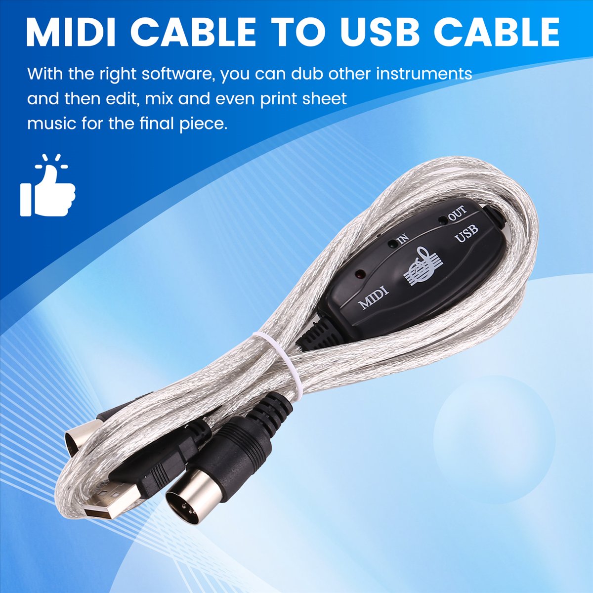 Audio Music Editing - Cavo Convertitore USB a MIDI AA80