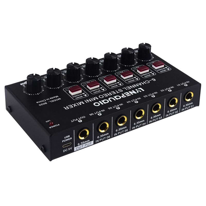 Audio Music Mixer - Mixer Audio Stereo a 6 Canali