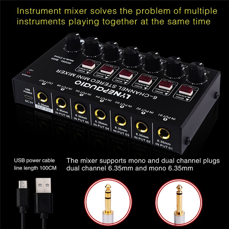 Mixer Audio Stereo a 6 Canali  - Audio Music Mixer recensione e prezzo